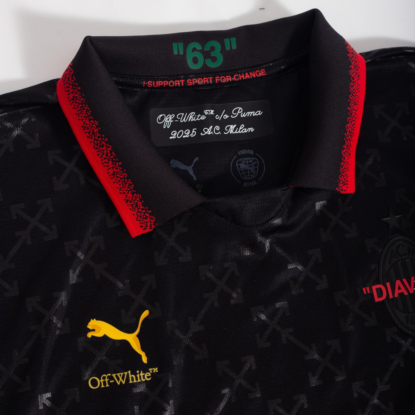Camisa Off-White x AC Milan - Rafa Leao