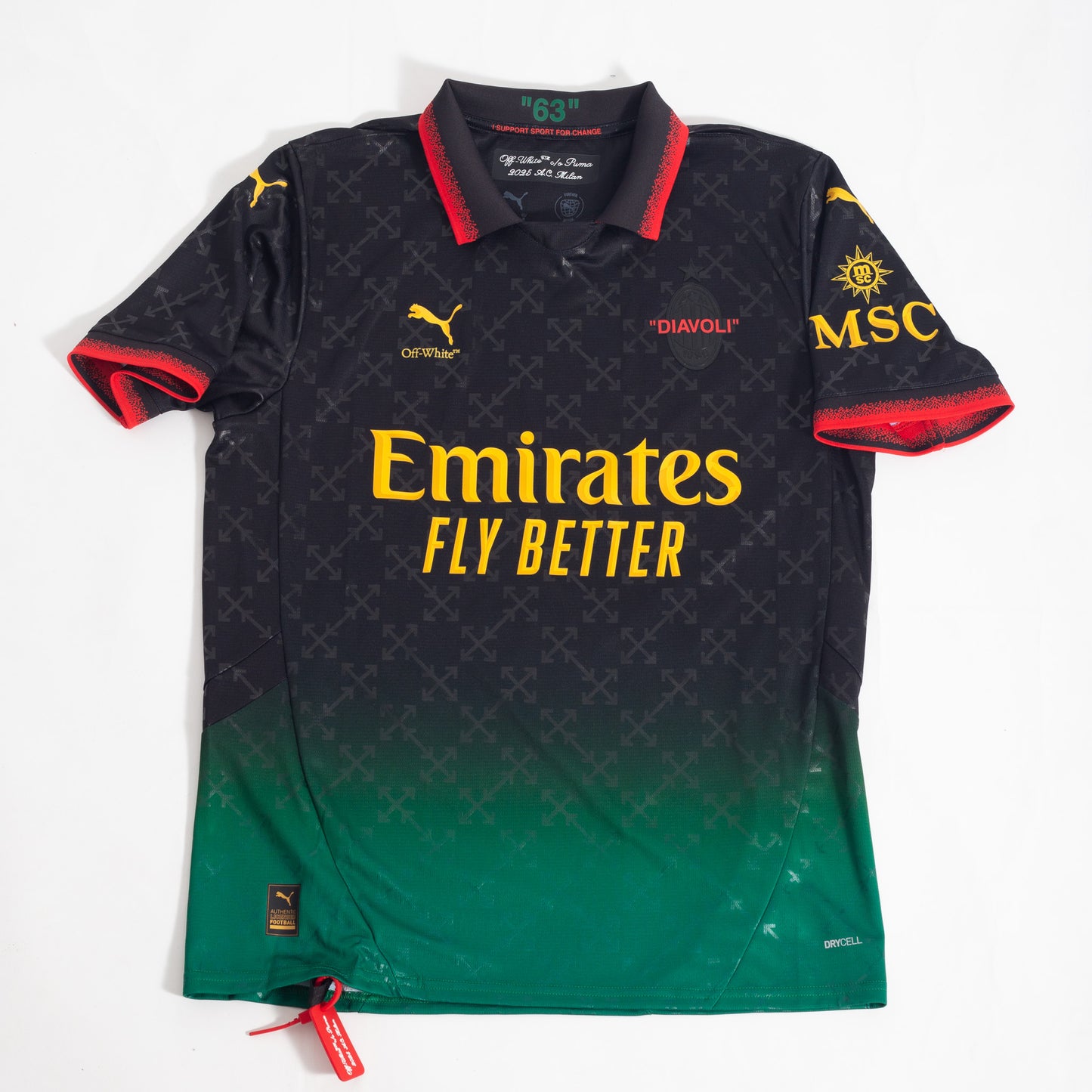 Camisa Off-White x AC Milan
