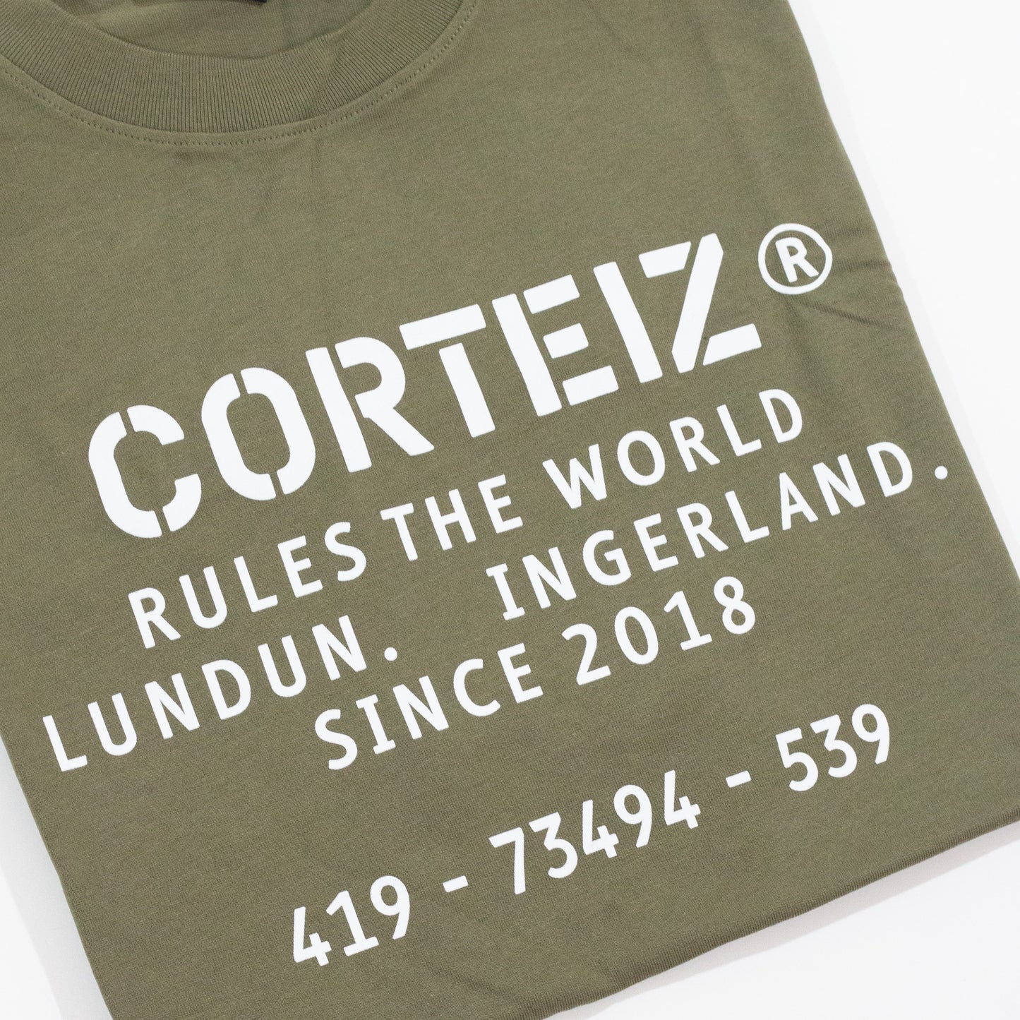 Camiseta Corteiz OG Stencil Khaki