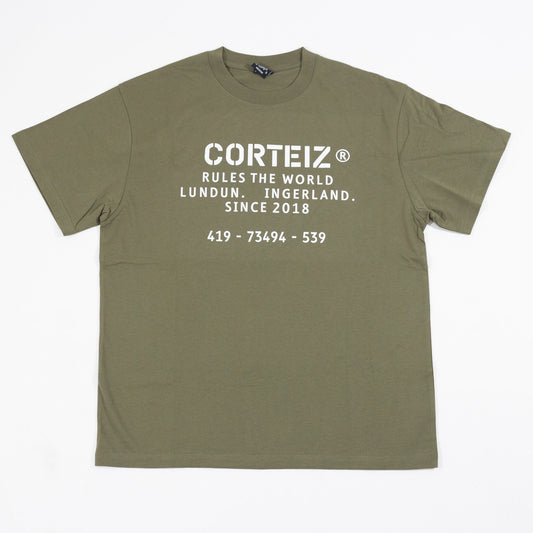 Camiseta Corteiz OG Stencil Khaki