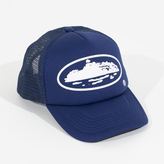 Bone Corteiz Alcatraz Puff Print Trucket Azul Marinho