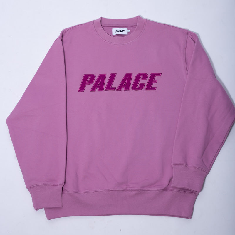 Moletom Palace Crewneck Iridescent Applique Pink
