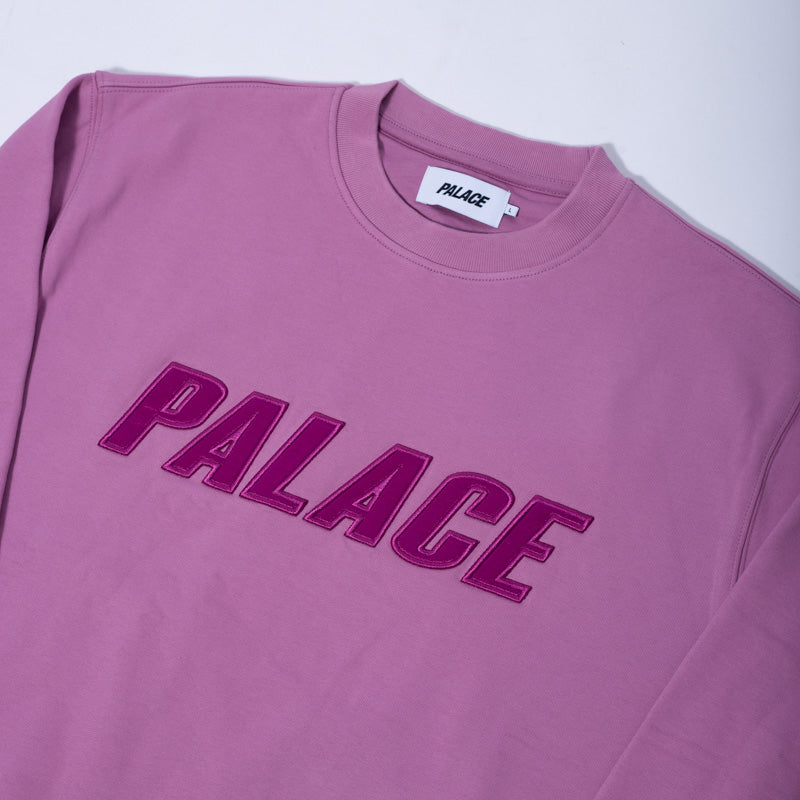 Moletom Palace Crewneck Iridescent Applique Pink