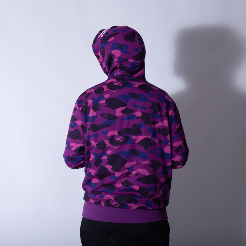 Moletom BAPE x Fred Perry Camuflado Roxo