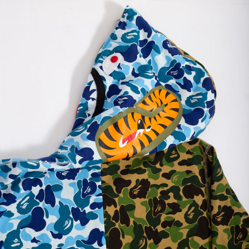 Jaqueta BAPE ABC Camo Crazy Shark Azul e Verde