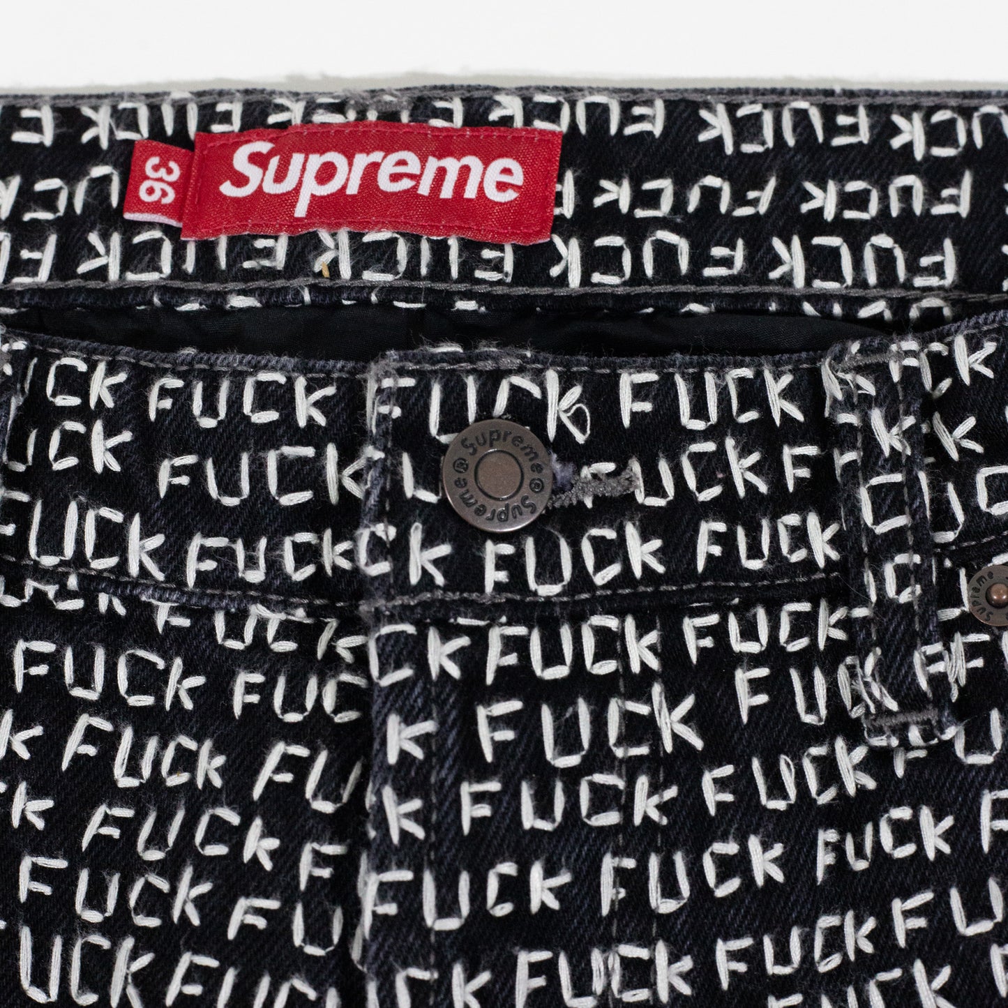 Calça Supreme Jeans Fuck Stich Loose Fit Jean