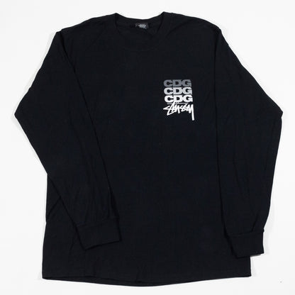 Camiseta Manga Longa Stussy x Comme Des Garçons