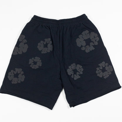 Bermuda Denim Mono Wreath Sweatshorts All Black