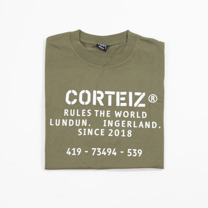 Camiseta Corteiz OG Stencil Khaki
