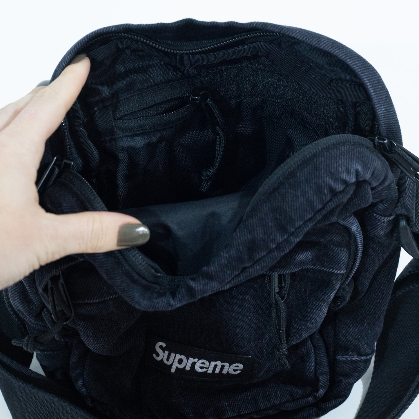 Shoulder Bag Supreme Denim Preta