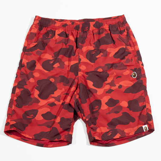 Bermuda BAPE Colour Camo One Point Beach Vermelha