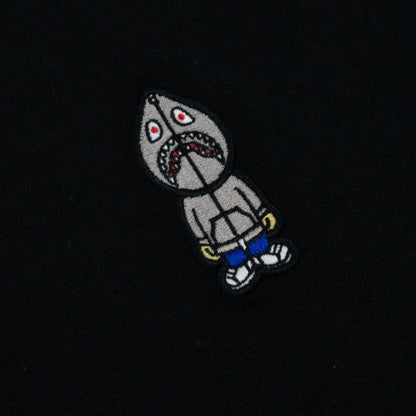 Camiseta BAPE One Point Shark Sejin Preta
