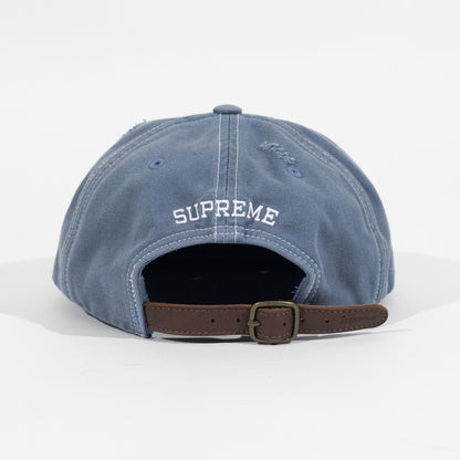 Bone Supreme Distressed Script 6 Panel Azul