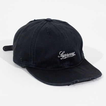 Bone Supreme Distressed Script 6 Panel Preto