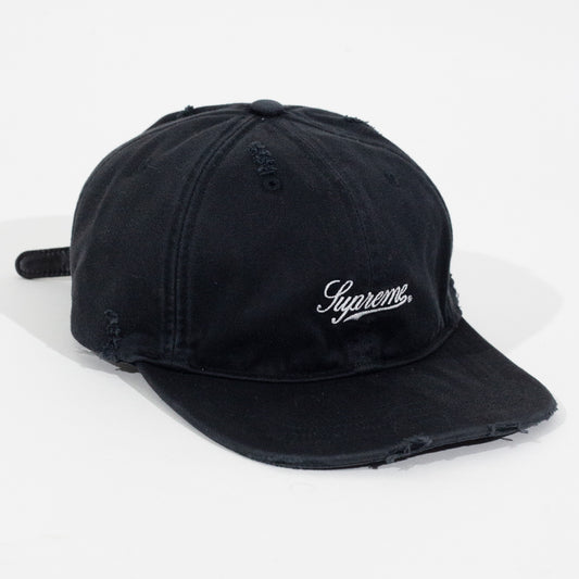 Bone Supreme Distressed Script 6 Panel Preto