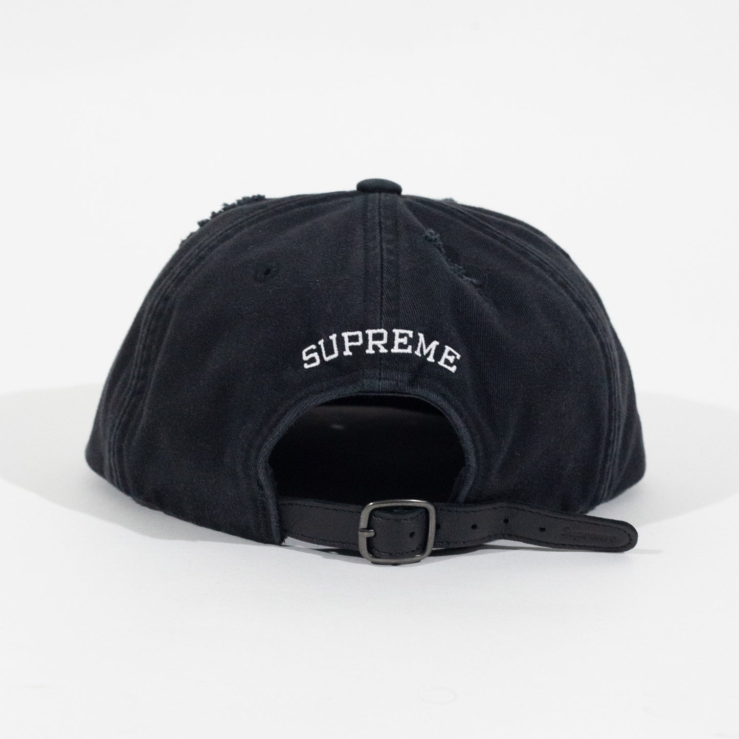 Bone Supreme Distressed Script 6 Panel Preto