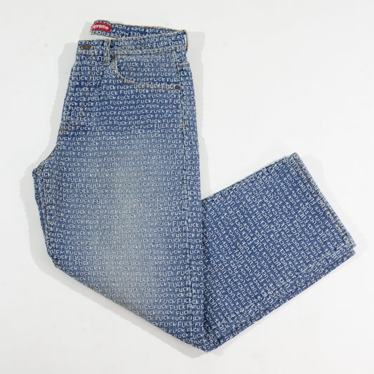 Calça Supreme Jeans Fuck Stich Loose Fit Jean