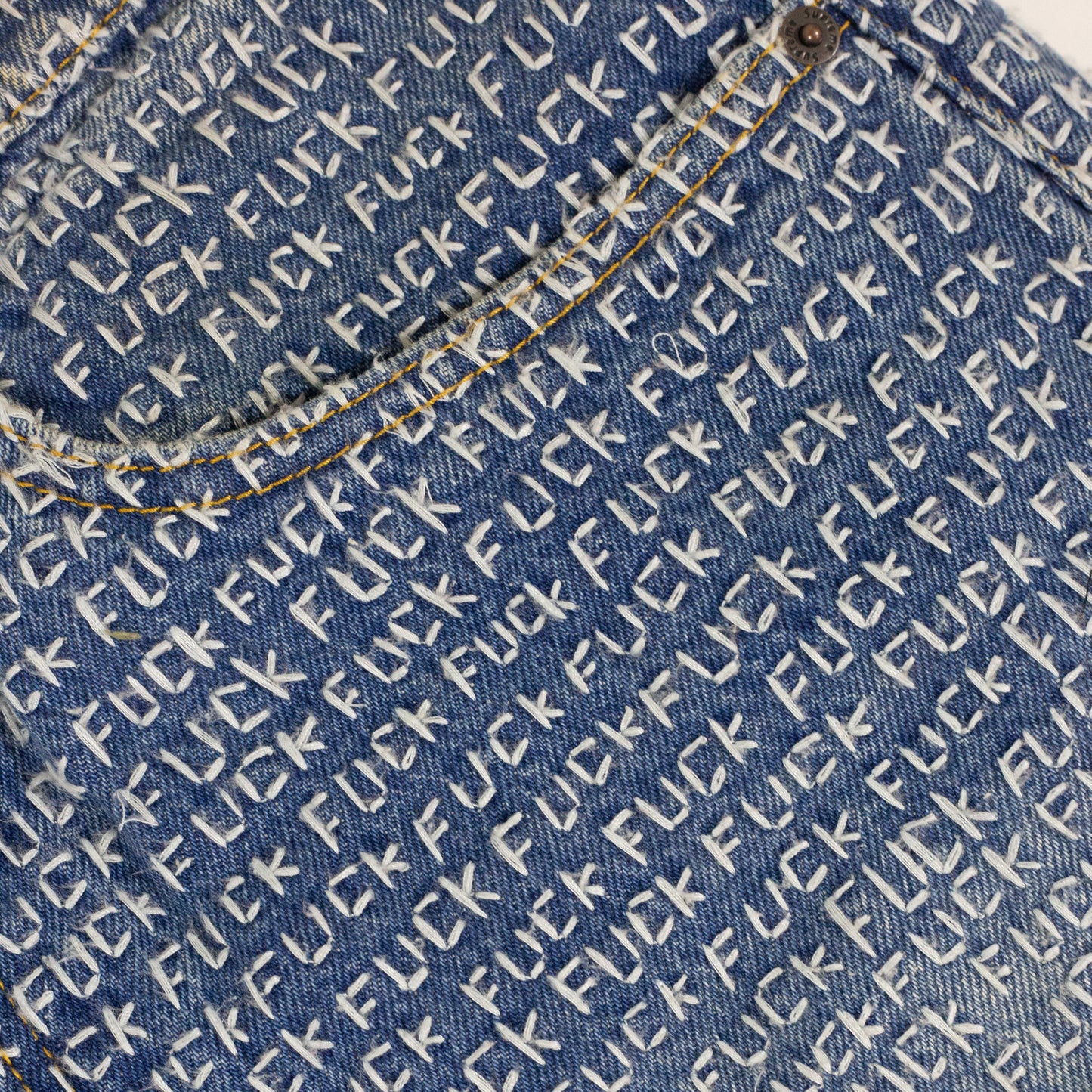 Calça Supreme Jeans Fuck Stich Loose Fit Jean