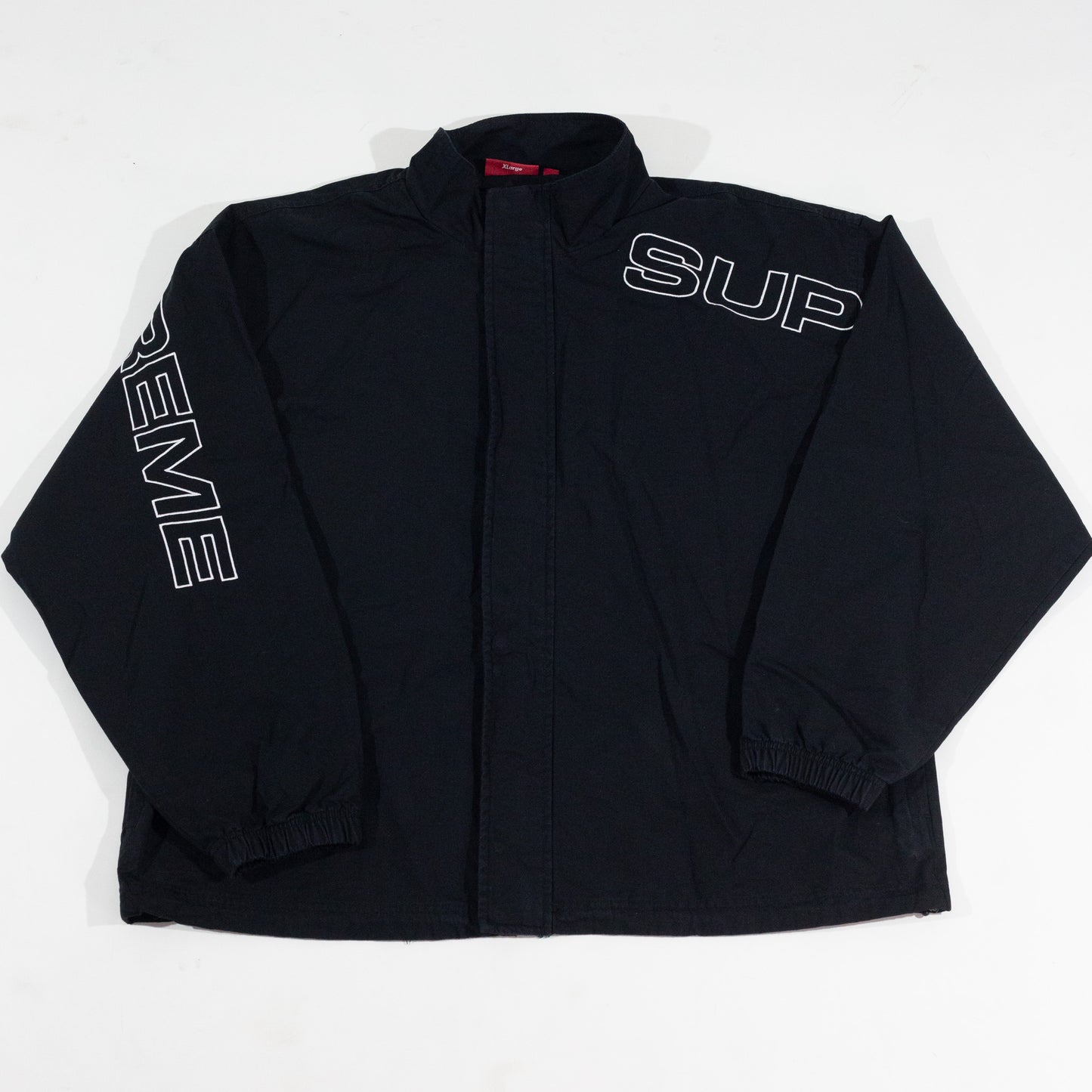 Jaqueta Supreme Spellout Embroidered Preta