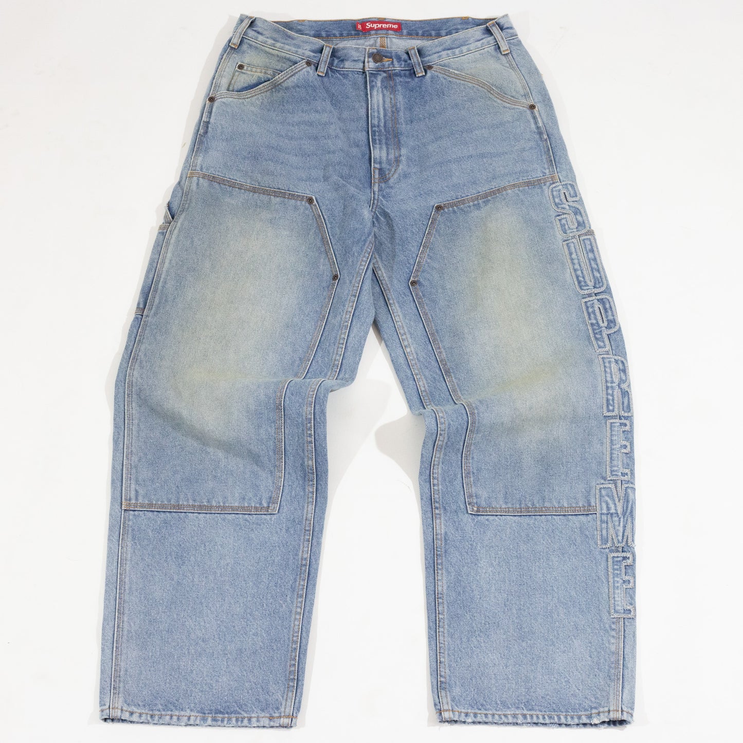 Calça Supreme Reflective Doule Knee Jeans Azul