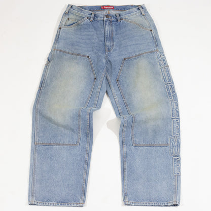 Calça Supreme Reflective Doule Knee Jeans Azul