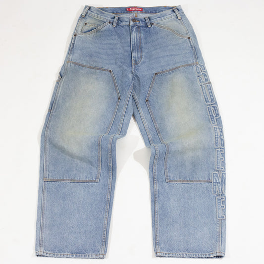 Calça Supreme Reflective Doule Knee Jeans Azul