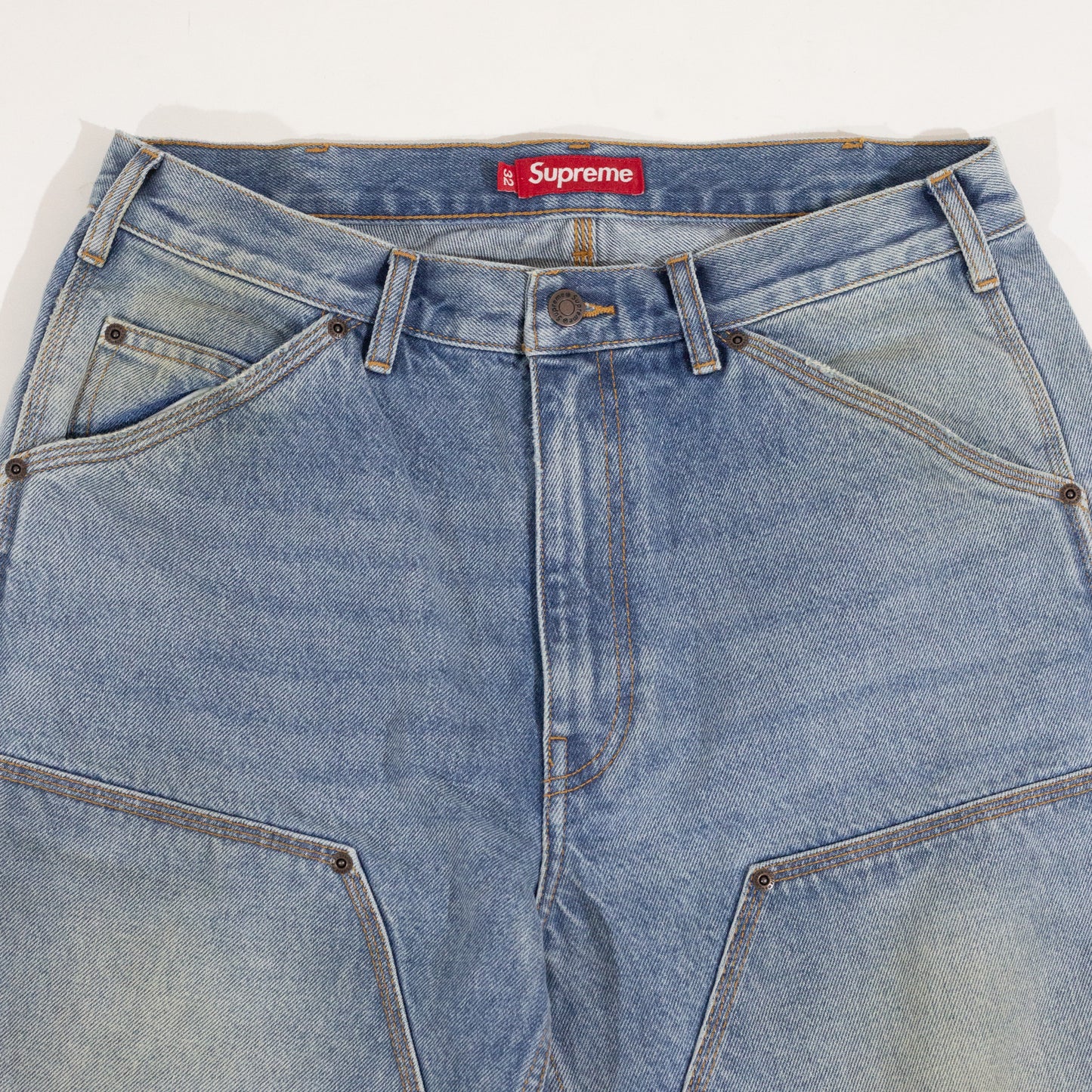 Calça Supreme Reflective Doule Knee Jeans Azul