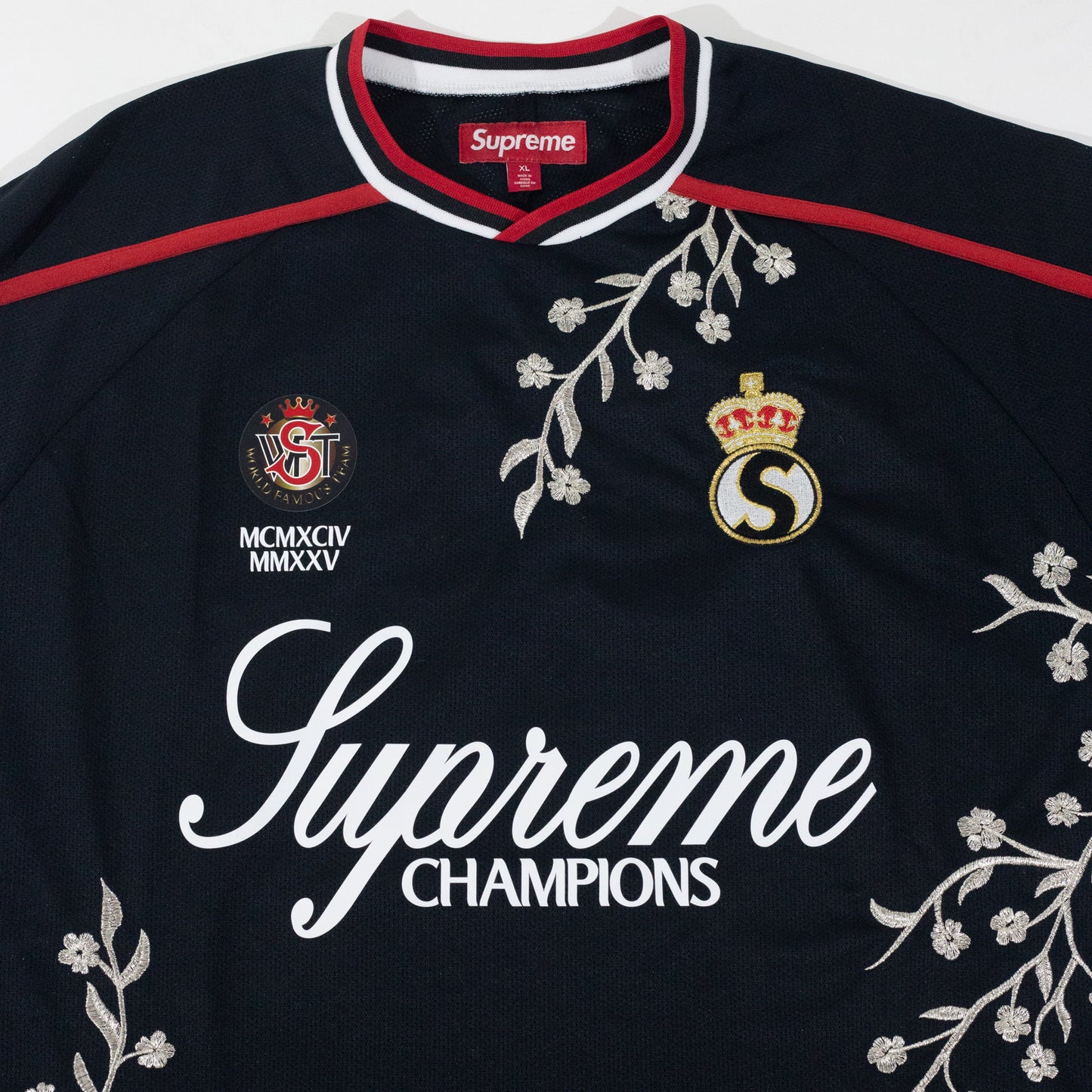 Jersey Supreme Floral Soccer Preto
