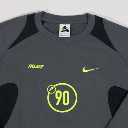 Crewneck Palace Skateboards x Nike - Total 90 ‘P90’ Cinza