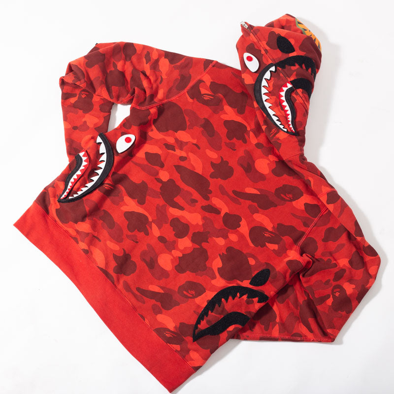 Jaqueta BAPE Shark Zip Up Red Camo