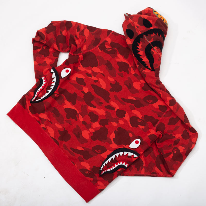 Jaqueta BAPE Shark Zip Up Red Camo