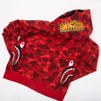 Jaqueta BAPE Shark Zip Up Red Camo