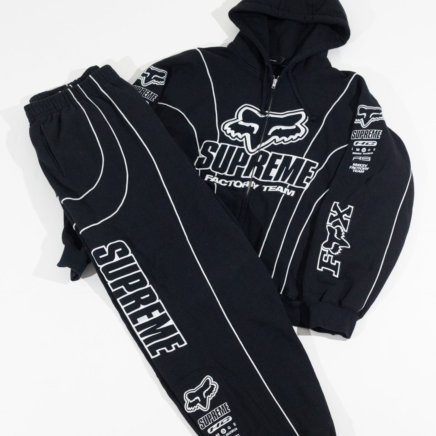 Calça Supreme x Fox Racing Preta