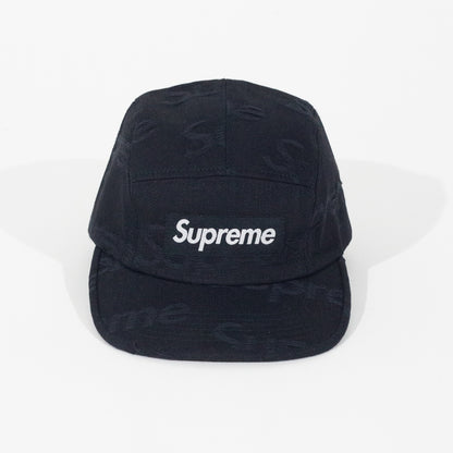 Bone Supreme Jacquard Logo Denim Preto