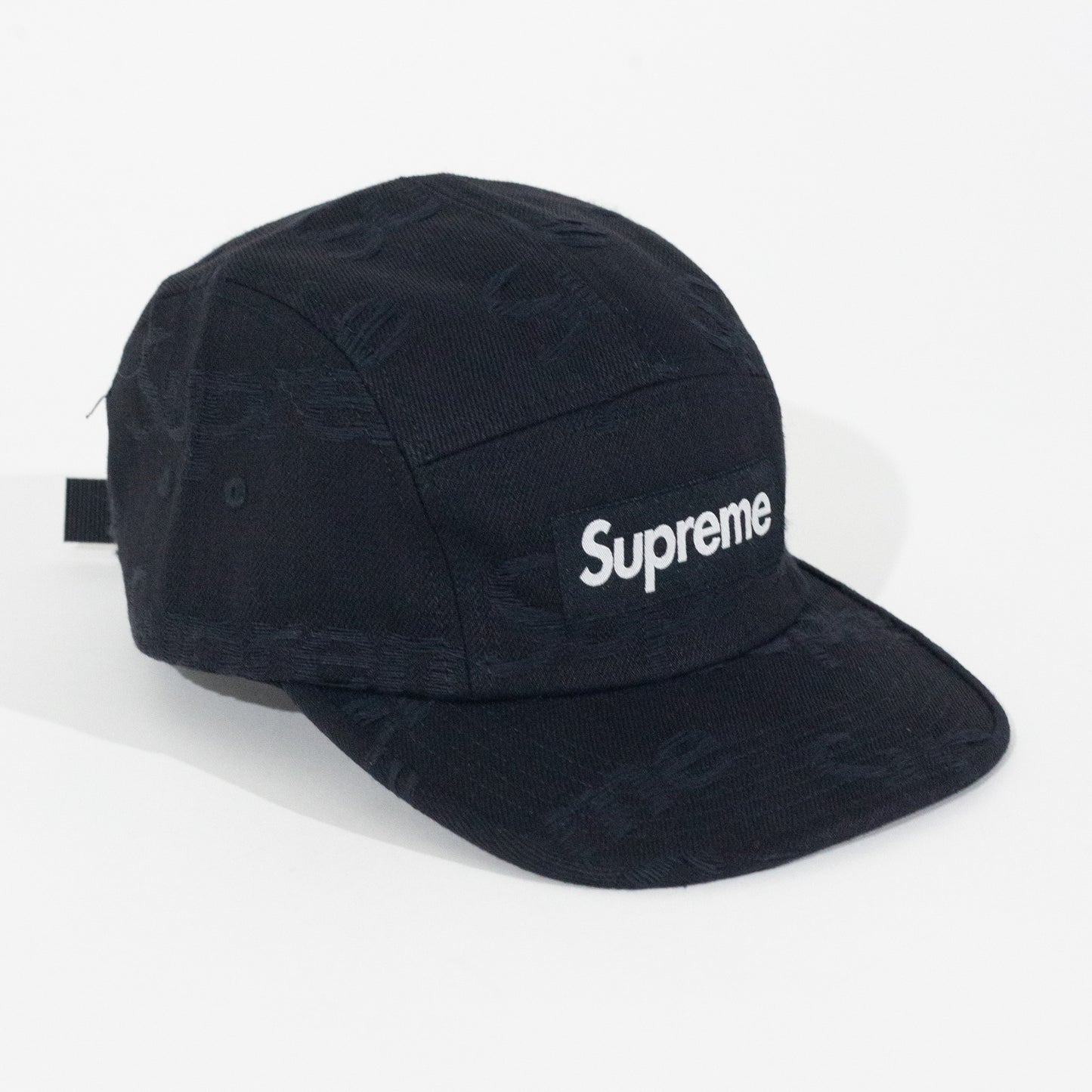 Bone Supreme Jacquard Logo Denim Preto