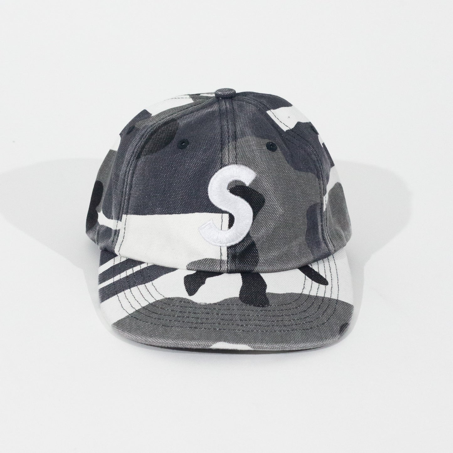 Bone Supreme Pigment Coated Canvas S Logo 6 Snow Camo