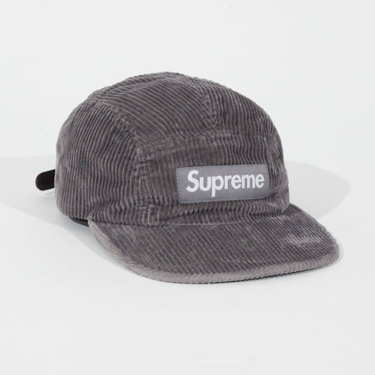 Bone Supreme Corduroy Camp Cap Cinza