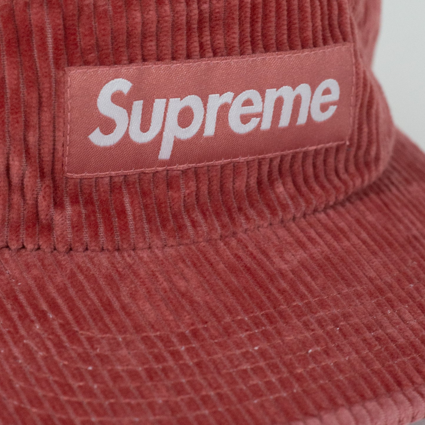 Bone Supreme Corduroy Camp Cap Salmao