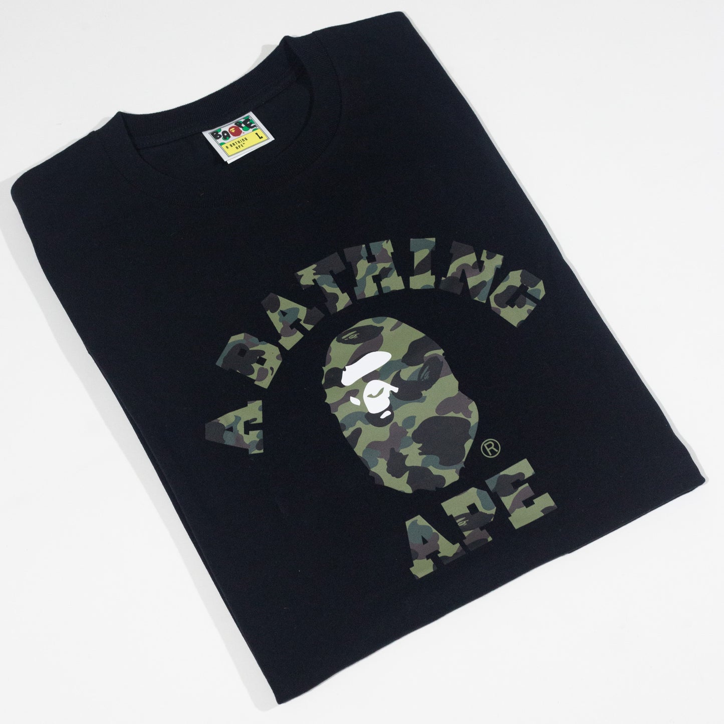 Camiseta BAPE 1st Camo College Preta