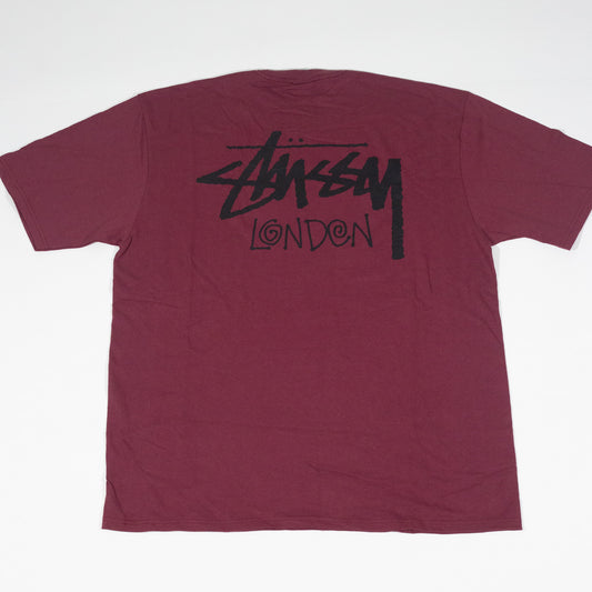 Camiseta Stussy Stock London Vinho