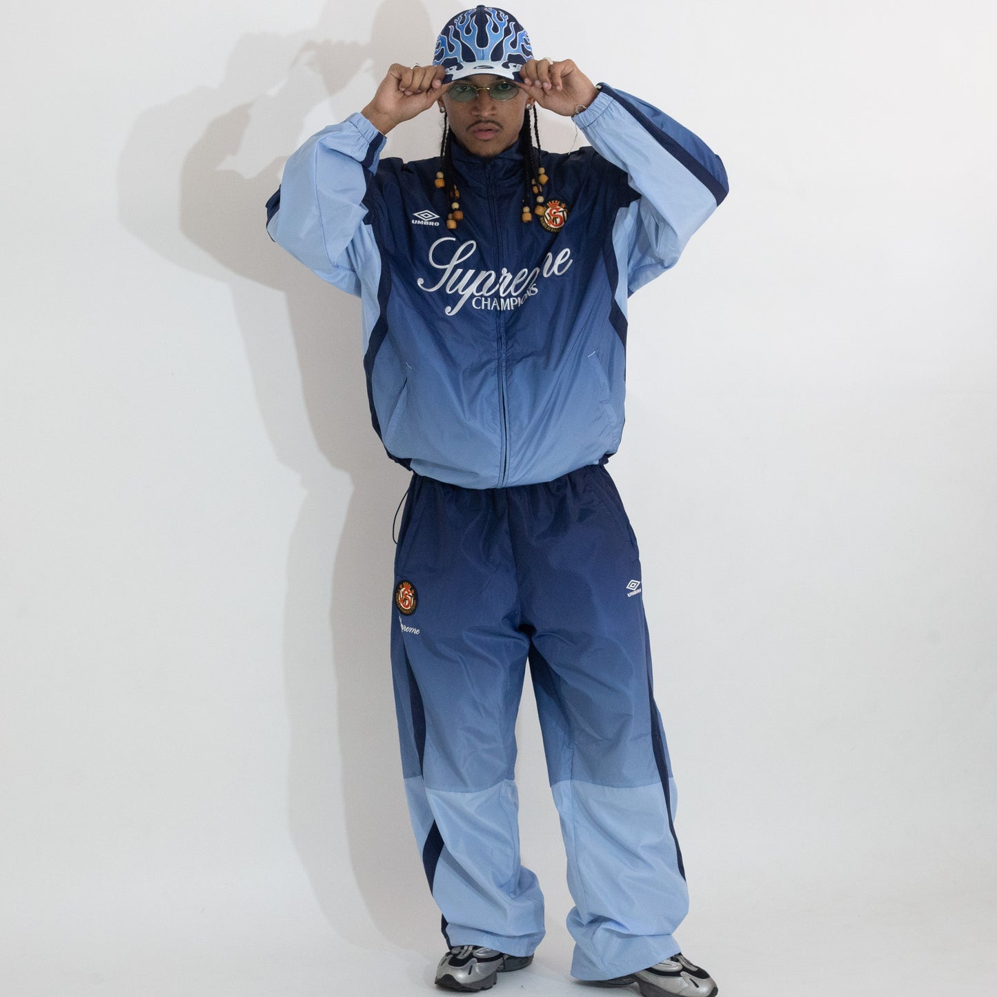 Jaqueta Supreme x Umbro Track Gradient Azul