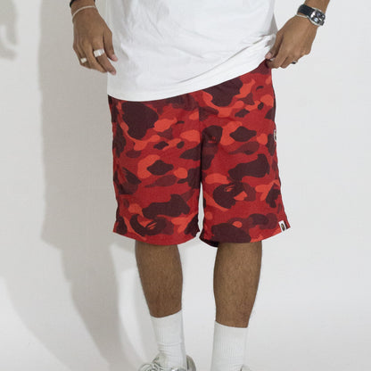 Bermuda BAPE Colour Camo One Point Beach Vermelha