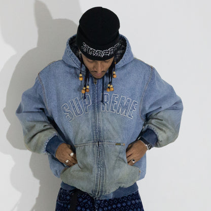 Jaqueta Supreme Reflective Arc Hooded Azul