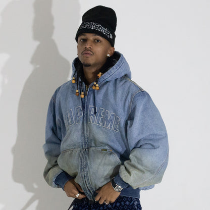 Jaqueta Supreme Reflective Arc Hooded Azul