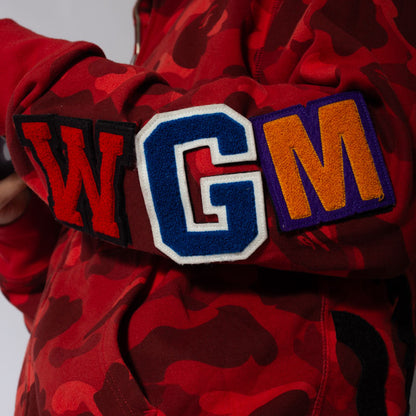 Jaqueta BAPE Shark Zip Up Red Camo