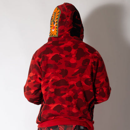 Jaqueta BAPE Shark Zip Up Red Camo