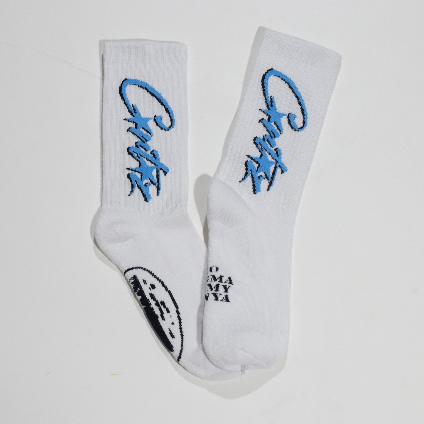 Meia Corteiz Allstars Branca e Azul