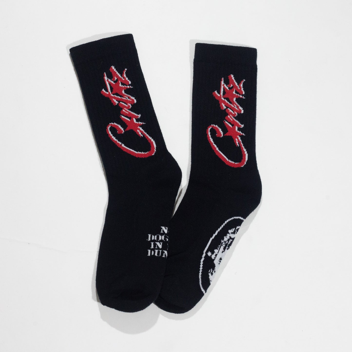 Meia Corteiz Allstars Preta e Vermelha