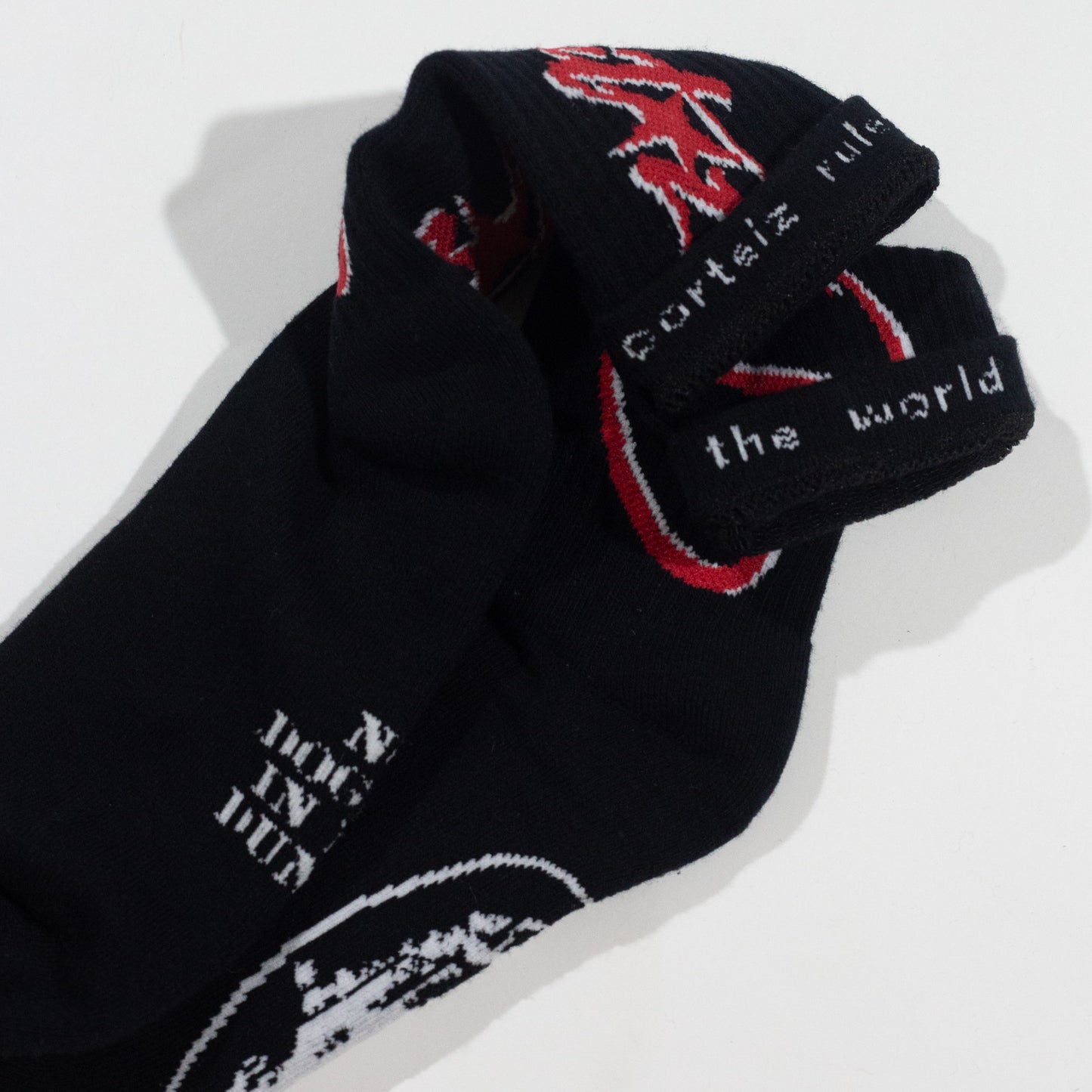 Meia Corteiz Allstars Preta e Vermelha