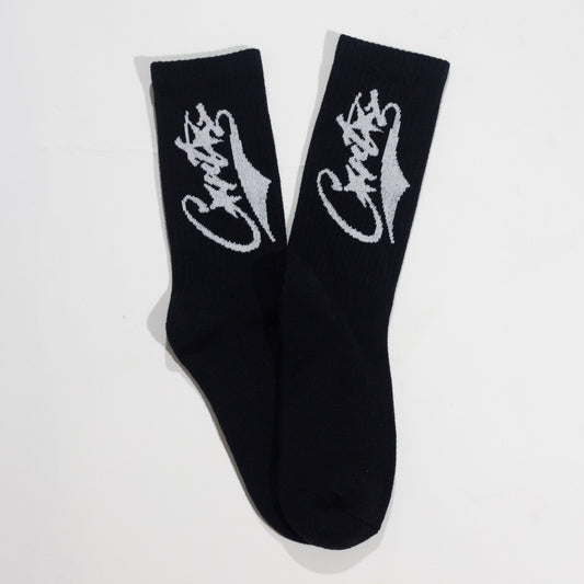 Meia Corteiz Allstars Preta e Branca